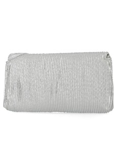 Jessica McClintock Everett Bow Clutch in Silver at Nordstrom Rack