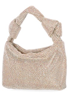 Jessica McClintock Everleigh Crystal Mesh Shoulder Bag in Irridescent Champagne at Nordstrom Rack
