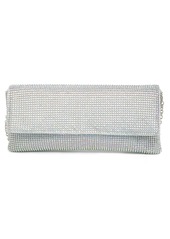 Jessica McClintock Helena Beaded Clutch in Silver Sparkle at Nordstrom Rack