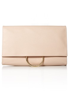 Jessica McClintock womens Nora Solid Large Envelope Clutch with Ring Closure   US