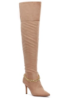 Jessica Simpson Ammira Womens Chain Zipper Over-The-Knee Boots