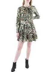 Jessica Simpson Davina Womens Floral Mini Fit & Flare Dress
