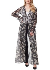 Jessica Simpson Gaia Womens Chiffon Metallic Kimono