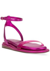 Jessica Simpson Betania Ankle Strap Flat Sandals - Pale Purple Metallic