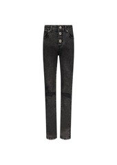 Jessica Simpson Big Girls Cuffed Mid-Rise Skinny Jeans - Black Wash