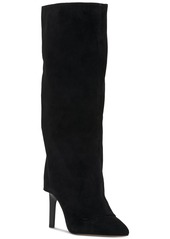 Jessica Simpson Brykia Pointed-Toe Over-The-Knee Boots - Black Suede