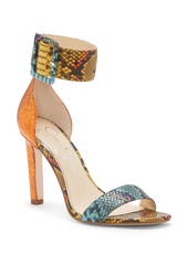 JESSICA SIMPSON Caytie Ankle Strap Sandal in Blue Combo Faux Leather at Nordstrom