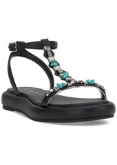 Jessica Simpson Eshily Bead Embellished Platform Sandals - Dark Natural Snake