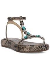 Jessica Simpson Eshily Bead Embellished Platform Sandals - Dark Natural Snake