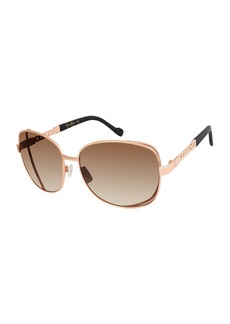 Jessica Simpson Women's J5512 Oversized Metal Square Sunglasses with UV400 Protection - Glamorous Sunglasses for Women 61mm