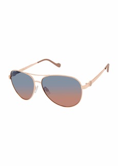 Jessica Simpson Women's J5702 Elegant Metal Aviator Pilot Sunglasses with UV400 Protection- Glamorous Lightweight Sunglasses for Women 61mm