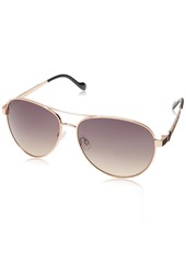 Jessica Simpson Women's J5702 Classy Metal Aviator Pilot Sunglasses with UV400 Protection. Glam Gifts for Her