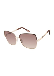 Jessica Simpson Women's J6101 Vintage Metal Cat Eye Sunglasses with UV400 Protection - Glamorous Sunglasses for Women 53.5mm