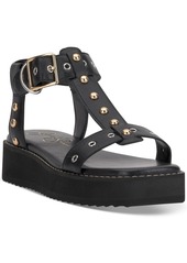 Jessica Simpson Janer Studded Platform Gladiator Sandals - Chalk Faux Leather