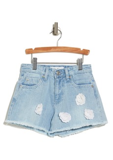 Jessica Simpson Kids' Floral Appliqué Denim Shorts in Light Wash at Nordstrom Rack
