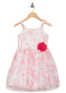 Jessica Simpson Kids' Floral Print Chiffon Dress in Doll Pink at Nordstrom Rack