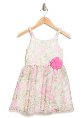 Jessica Simpson Kids' Floral Rosette Dress in Strawberry at Nordstrom Rack