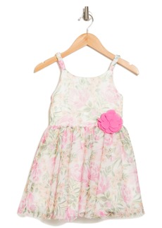 Jessica Simpson Kids' Floral Rosette Dress in Strawberry at Nordstrom Rack
