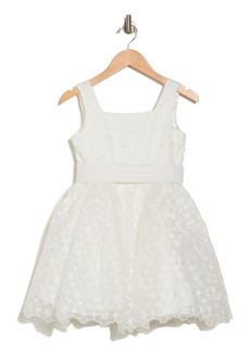 Jessica Simpson Kids' Flower Lace Chiffon Dress in Snow White at Nordstrom Rack