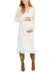 Jessica Simpson Maternity V-Neck Midi Dress