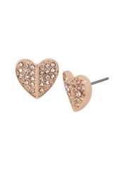 Jessica Simpson Pave Heart Stud Earrings