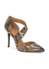 Jessica Simpson Pintra Pointed Toe Pump in Neutral Faux Leather at Nordstrom