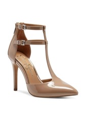 Jessica Simpson Pyllah Pump in Sand Faux Patent Leather at Nordstrom