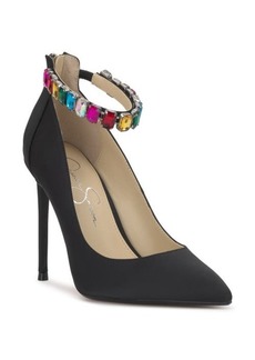 Jessica Simpson Samiyah Embellished Ankle Strap Pointed Toe Pump