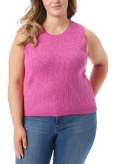 Jessica Simpson Trendy Plus Size Astrid Pointelle Tank Top - Mandarin Orange