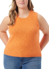 Jessica Simpson Trendy Plus Size Astrid Pointelle Tank Top - Mandarin Orange