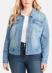 Jessica Simpson Trendy Plus Size Cotton Denim Jacket
