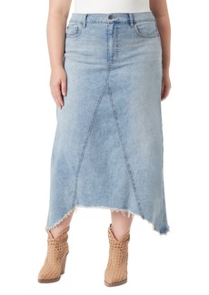 Jessica Simpson Trendy Plus Size Della Maxi Denim Skirt - Sweet Pea