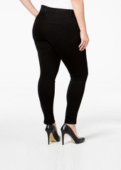 Jessica Simpson Trendy Plus Size Kiss Me Super-Skinny Jeans - Black