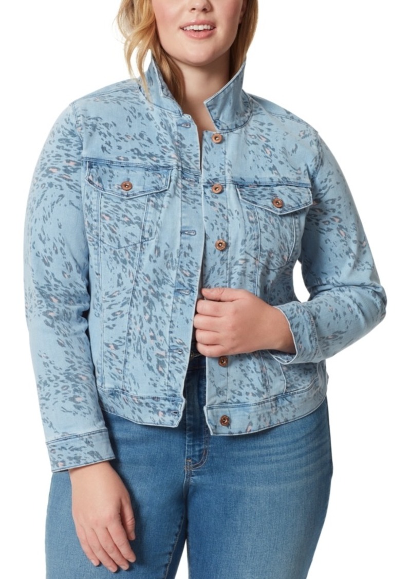 Jessica Simpson Trendy Plus Size Peony Jean Jacket