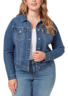 Jessica Simpson Trendy Plus Size Pixie Long Sleeve Denim Jacket - Mercer
