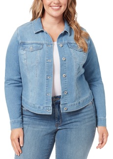 Jessica Simpson Trendy Plus Size Pixie Long Sleeve Denim Jacket - Go Steady