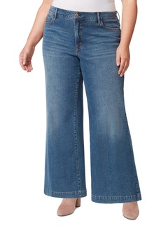 Jessica Simpson Trendy Plus Size True Love Trouser Wide-Leg Jeans - Sia