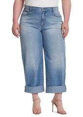 Jessica Simpson Trendy Plus Size Wide-Leg Boyfriend Jeans - Dearest