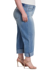 Jessica Simpson Trendy Plus Size Wide-Leg Boyfriend Jeans - Dearest