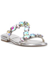 Jessica Simpson Women's Avimma Embellished Flat Sandals - Champagne Shimmer