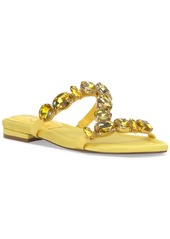 Jessica Simpson Women's Avimma Embellished Flat Sandals - Champagne Shimmer