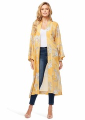 Jessica Simpson Women's Bea Stylish Long Sleeve Printed Kimono  XSmall