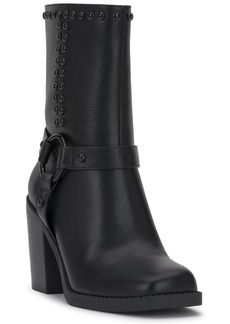 Jessica Simpson Women's Bernique Harness Strap Dress Boots - Black Narnia Pu