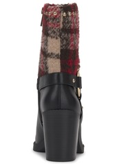 Jessica Simpson Women's Bernique Harness Strap Dress Boots - Black /Plaid