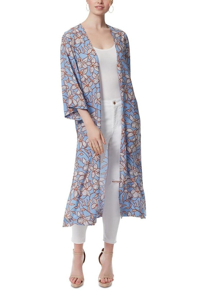 Jessica Simpson Women's Blakely Chic 3/4 Sleeve Duster Amazon Floral-Bel Air Blue