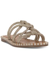 Jessica Simpson Women's Briellea Strappy Rhinestone Flat Sandals - Champagne Rhinestone