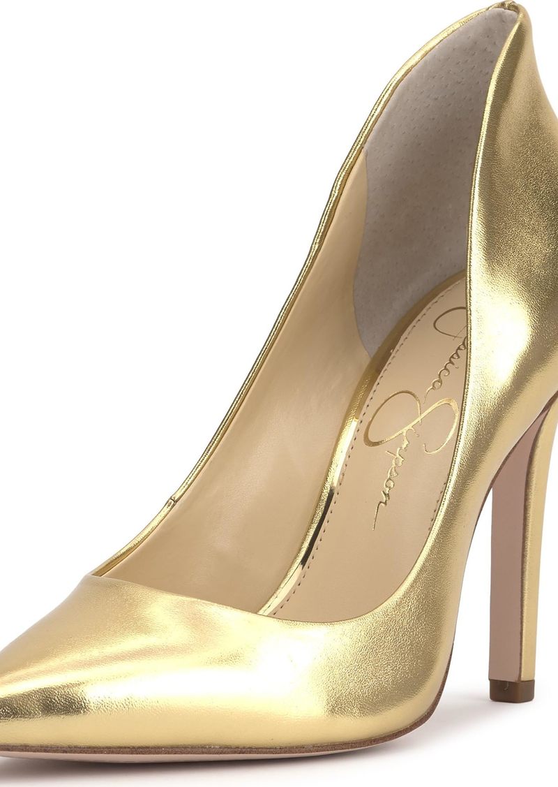 Jessica Simpson Women's Cambredge Pump Gold Metallic Nappa PU