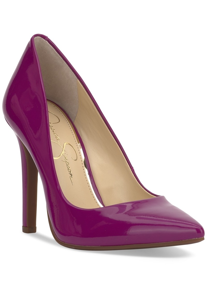 Jessica Simpson Women's Cassani Pointed-Toe Pumps - Purple Jam Patent