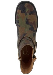 Jessica Simpson Women's Ceridwen Rhinestone Moto Booties - Forest Camo Rhinestone