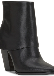Jessica Simpson Women's Coulton Cuffed Dress Booties - Black Leather